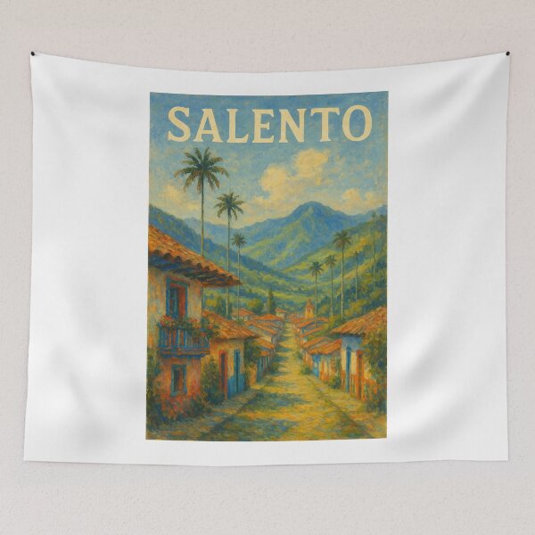 Item preview, Salento Street View and Andes Mountains in Colombia designed and sold by Aryabek.