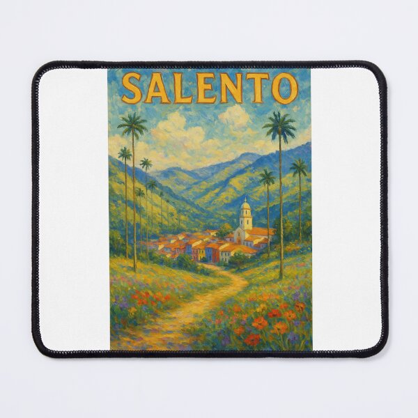 Item preview, Salento Colombia with Wax Palms and Countryside Church designed and sold by Aryabek.