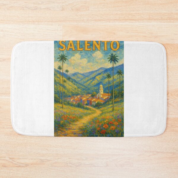 Item preview, Salento Colombia with Wax Palms and Countryside Church designed and sold by Aryabek.