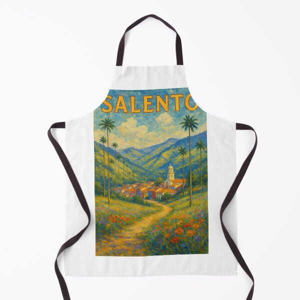 Item preview, Salento Colombia with Wax Palms and Countryside Church designed and sold by Aryabek.