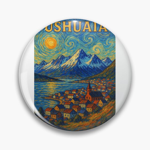 Item preview, Ushuaia Argentina Mountain Skyline and Beagle Channel designed and sold by Aryabek.