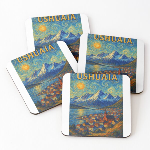 Item preview, Ushuaia Argentina Mountain Skyline and Beagle Channel designed and sold by Aryabek.