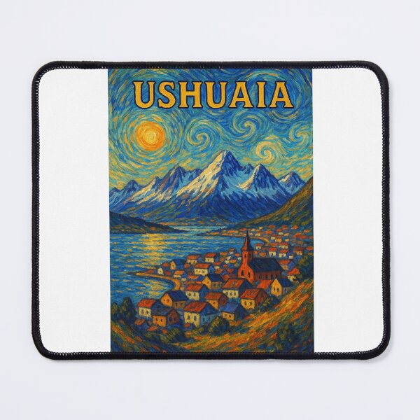 Item preview, Ushuaia Argentina Mountain Skyline and Beagle Channel designed and sold by Aryabek.