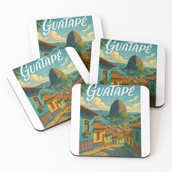 Item preview, Guatapé Streets and View of Piedra del Peñol designed and sold by Aryabek.