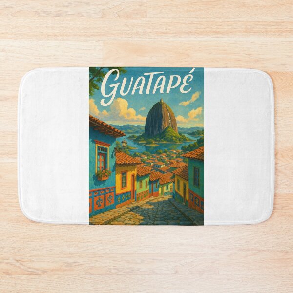 Item preview, Guatapé Streets and View of Piedra del Peñol designed and sold by Aryabek.