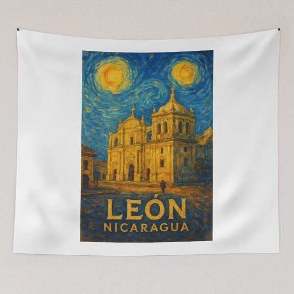 Item preview, León Nicaragua – Cathedral and Starry Sky designed and sold by Aryabek.