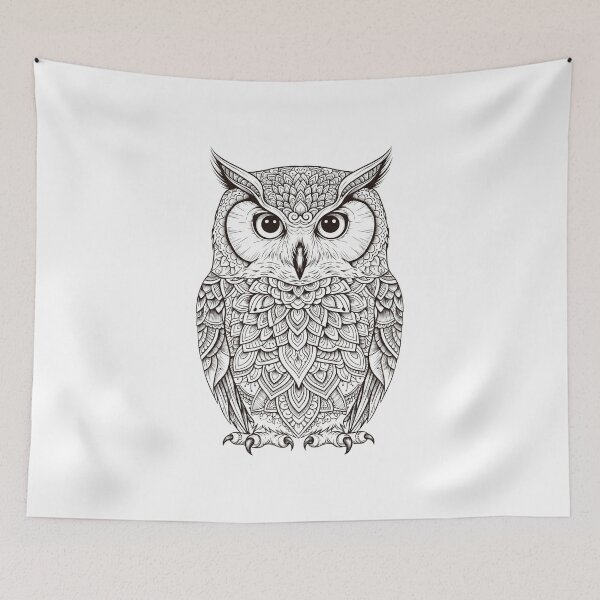 Item preview, Bohemian Mandala Tattooed Owl designed and sold by Apex Designs.