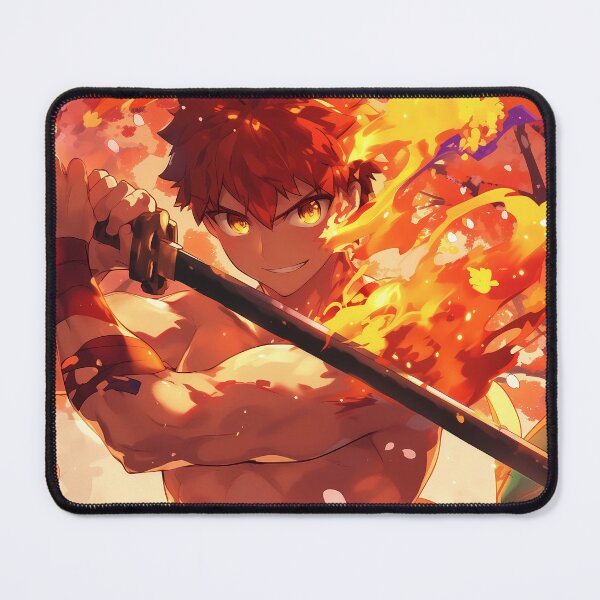 Item preview, Shirou Emiya Fate Stay Night Anime Flaming Warrior designed and sold by juniorcastros.