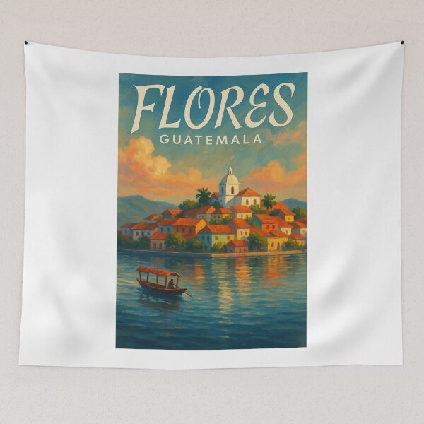 Item preview, Flores Guatemala Island Town on Lake Petén Itzá designed and sold by Aryabek.