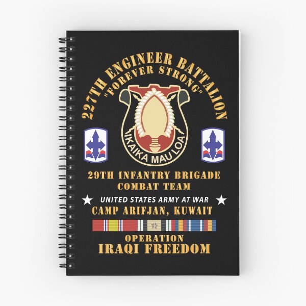 Item preview, Army -  227th Engineer Battalion, 29th Infantry Brigade Combat Team - amp ArifjCan Kuwait - OIF w IRAQ SVC designed and sold by Military Insignia Products.