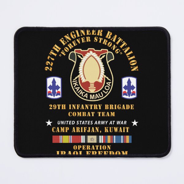 Item preview, Army - 227th Engineer Battalion, 29th Infantry Brigade Combat Team - amp ArifjCan Kuwait - OIF w IRAQ SVC designed and sold by Military Insignia Products.
