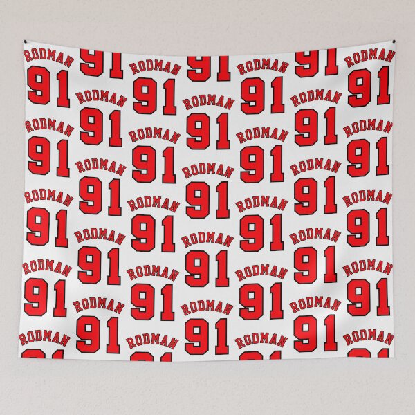 Item preview, Dennis Rodman 91 Jersey designed and sold by PoppyOfficial.