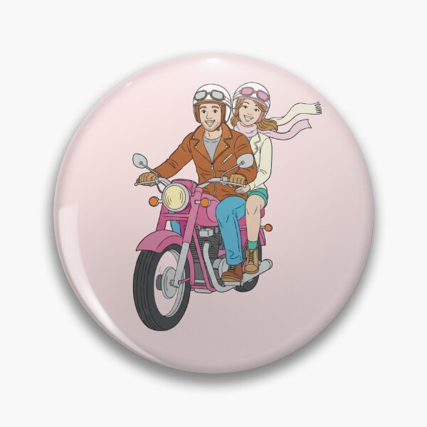 Item preview, Adventure Couple on Motorbike Travel designed and sold by RosalinesEyes.