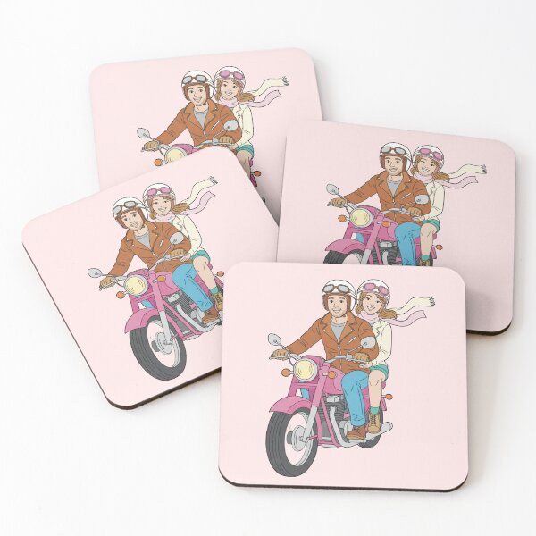 Item preview, Adventure Couple on Motorbike Travel designed and sold by RosalinesEyes.