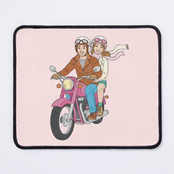 Item preview, Adventure Couple on Motorbike Travel designed and sold by RosalinesEyes.