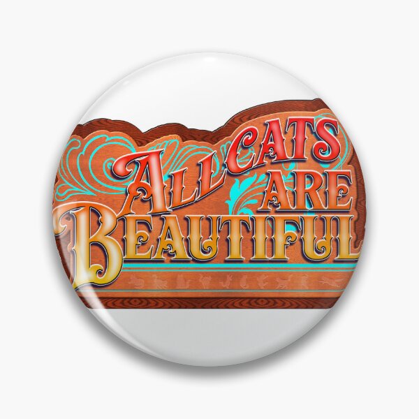 Item preview, All Cats Are Beautiful - Vintage Wooden Sign designed and sold by the-grindilkin.