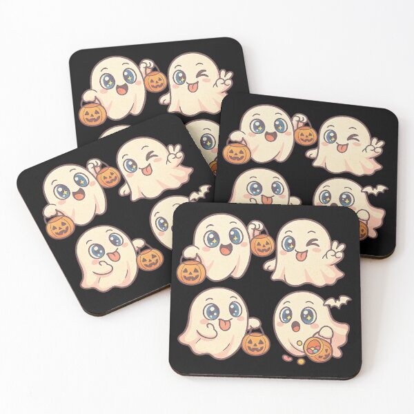 Item preview, Cute Kawaii Ghost Halloween Trick or Treat Pumpkin Design designed and sold by DKKShop.