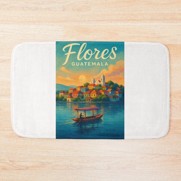 Item preview, Flores Guatemala Sunset View on Lake Petén Itzá designed and sold by Places On Earth.