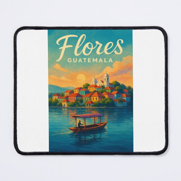 Item preview, Flores Guatemala Sunset View on Lake Petén Itzá designed and sold by Places On Earth.