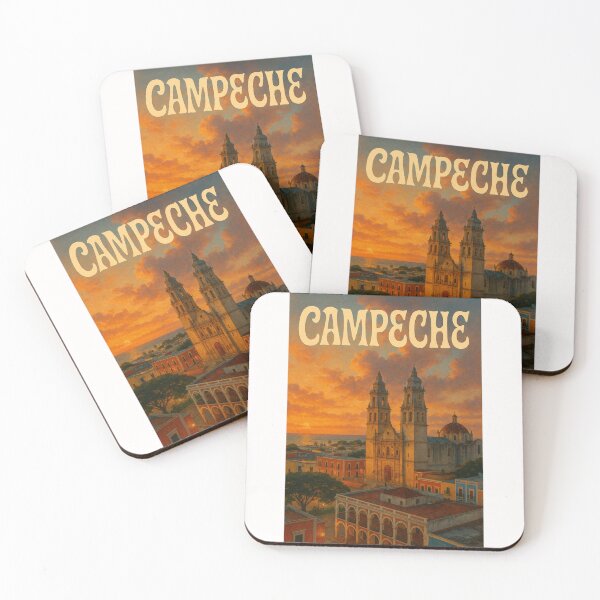 Item preview, Campeche Mexico Historic Cathedral at Sunset designed and sold by Places On Earth.