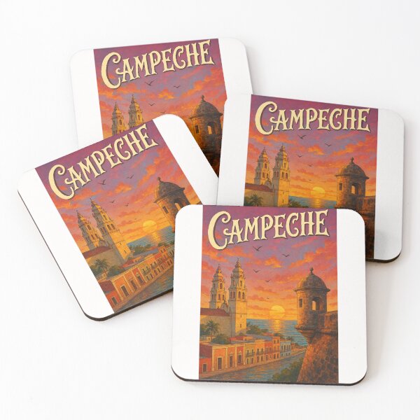 Item preview, Campeche Mexico Seaside Fort and Cathedral View designed and sold by Places On Earth.
