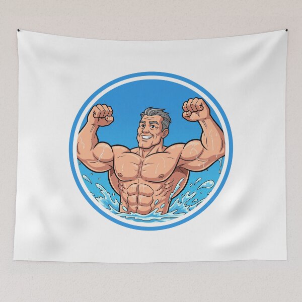 Item preview, Strong Gym Dad Swimmer Swimming designed and sold by muscledaddies.