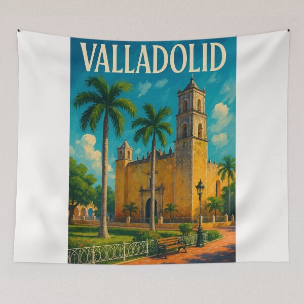 Item preview, Valladolid Yucatán Church and Colonial Plaza View designed and sold by Places On Earth.