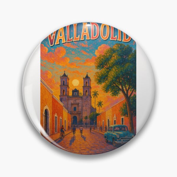 Item preview, Valladolid Yucatán Sunset Street Toward Cathedral designed and sold by Places On Earth.