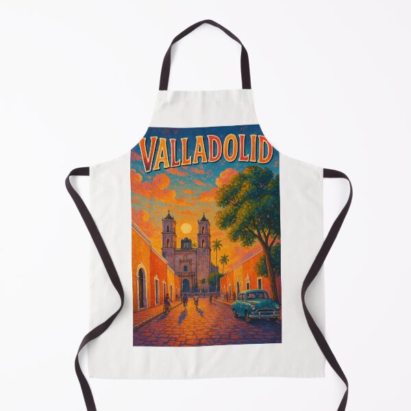 Item preview, Valladolid Yucatán Sunset Street Toward Cathedral designed and sold by Places On Earth.