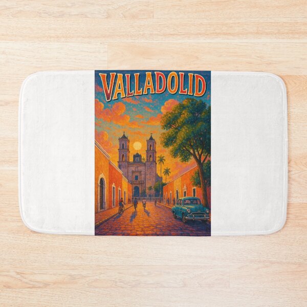 Item preview, Valladolid Yucatán Sunset Street Toward Cathedral designed and sold by Places On Earth.