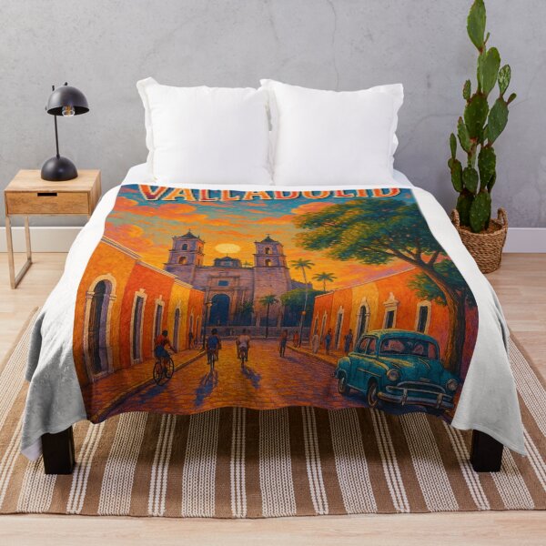 Item preview, Valladolid Yucatán Sunset Street Toward Cathedral designed and sold by Places On Earth.