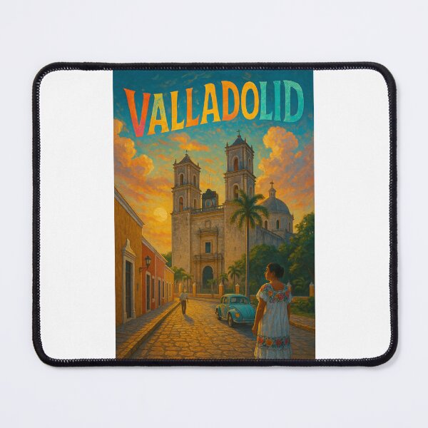 Item preview, Valladolid Yucatán Cathedral and Cobblestone Street designed and sold by Places On Earth.