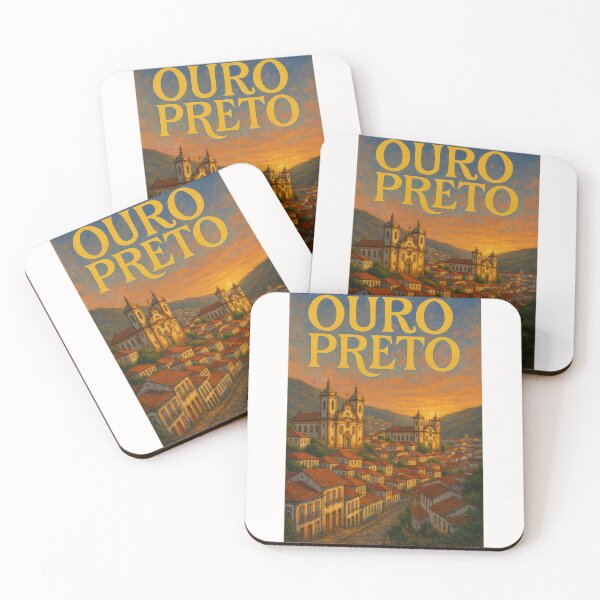 Item preview, Ouro Preto Brazil Sunset Over Colonial Churches designed and sold by Places On Earth.