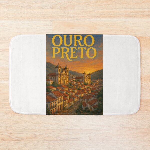 Item preview, Ouro Preto Brazil Sunset Over Colonial Churches designed and sold by Places On Earth.