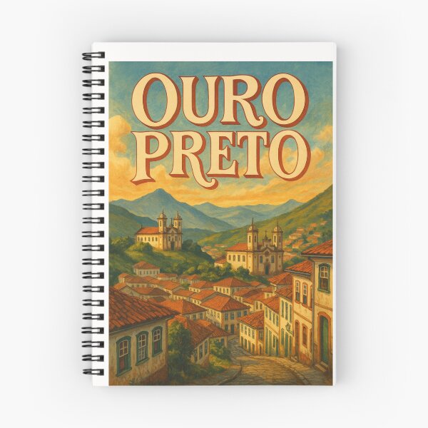 Item preview, Ouro Preto Brazil Colonial Town and Church View designed and sold by Places On Earth.