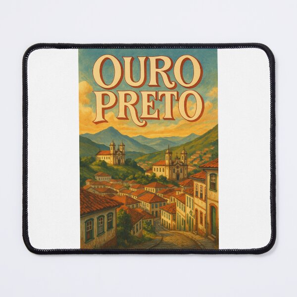 Item preview, Ouro Preto Brazil Colonial Town and Church View designed and sold by Places On Earth.