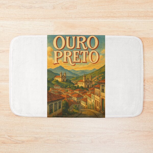 Item preview, Ouro Preto Brazil Colonial Town and Church View designed and sold by Places On Earth.