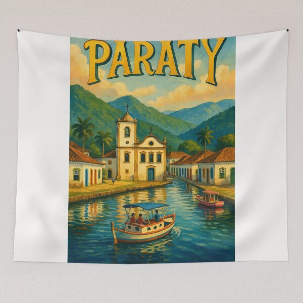 Item preview, Paraty Brazil Canal and Colonial Church View designed and sold by Places On Earth.