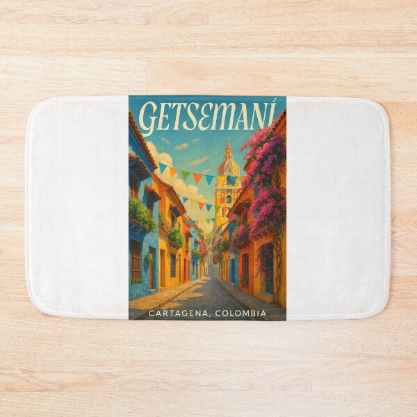 Item preview, Getsemaní Cartagena Colombia Colorful Colonial Street designed and sold by Places On Earth.