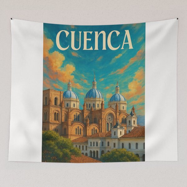Item preview, Cuenca Ecuador Cathedral and Mountain View designed and sold by Places On Earth.