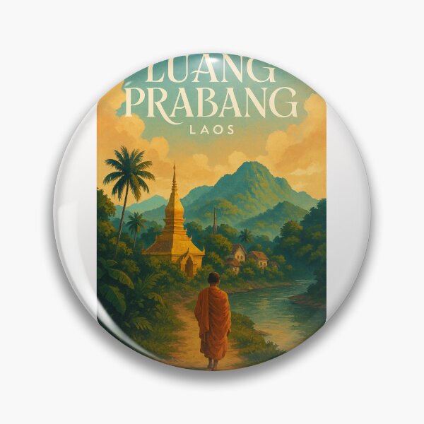 Item preview, Luang Prabang Laos Golden Stupa and Jungle Path designed and sold by Places On Earth.