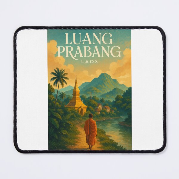 Item preview, Luang Prabang Laos Golden Stupa and Jungle Path designed and sold by Places On Earth.