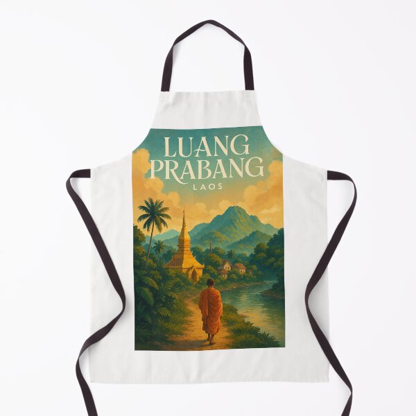 Item preview, Luang Prabang Laos Golden Stupa and Jungle Path designed and sold by Places On Earth.