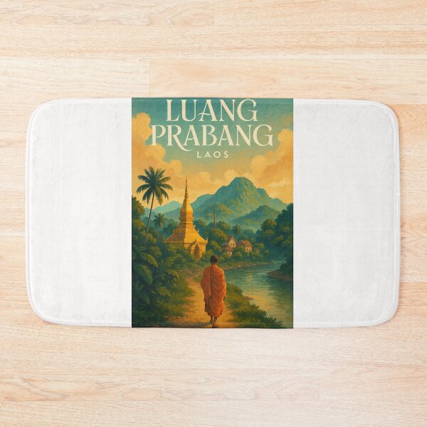 Item preview, Luang Prabang Laos Golden Stupa and Jungle Path designed and sold by Places On Earth.