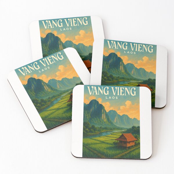 Item preview, Vang Vieng Laos River and Limestone Landscape designed and sold by Places On Earth.