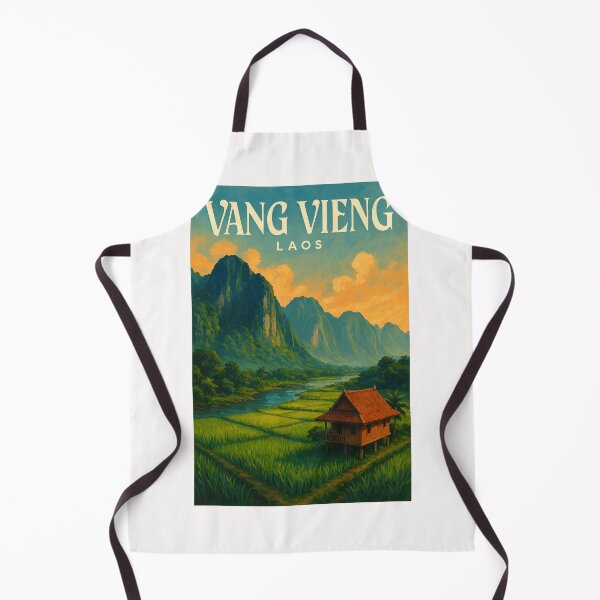 Item preview, Vang Vieng Laos River and Limestone Landscape designed and sold by Places On Earth.