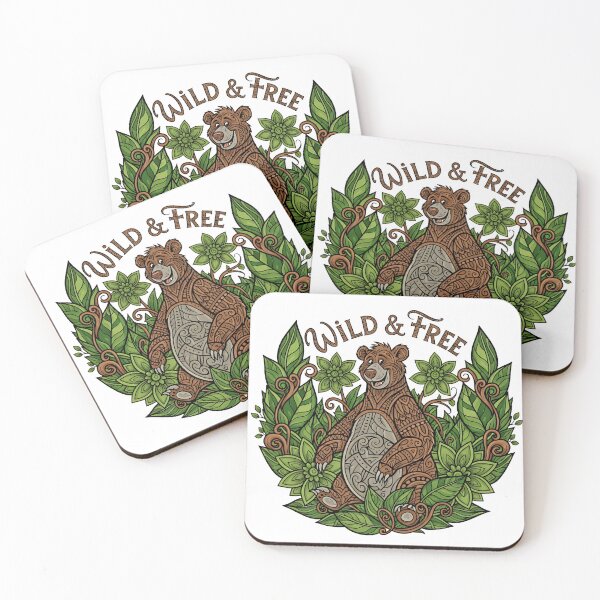 Item preview, Baloo Wild & Free Tribal Bear – Nature Boho Design designed and sold by Sitred123.