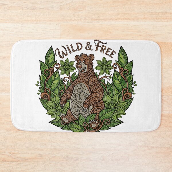 Item preview, Baloo Wild & Free Tribal Bear – Nature Boho Design designed and sold by Sitred123.