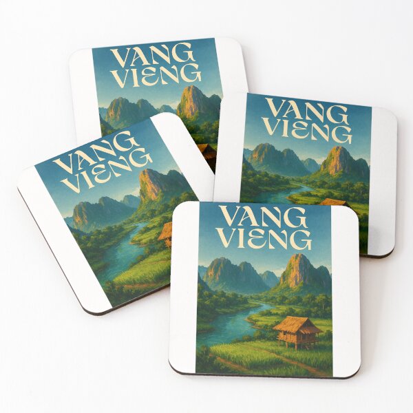 Item preview, Vang Vieng Laos Riverside Valley and Karst Peaks designed and sold by Places On Earth.