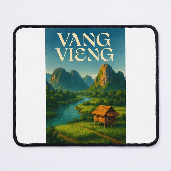 Item preview, Vang Vieng Laos Riverside Valley and Karst Peaks designed and sold by Places On Earth.
